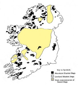 Distribution of Raised Bogs in Ireland