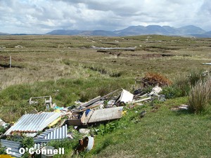 Dumping in the Roundstone Bog Complex, Connemara, Co. Galway