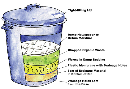 Composting Using A Wormeryirish Peatland Conservation Council - Best Diy Worm Composting Bin